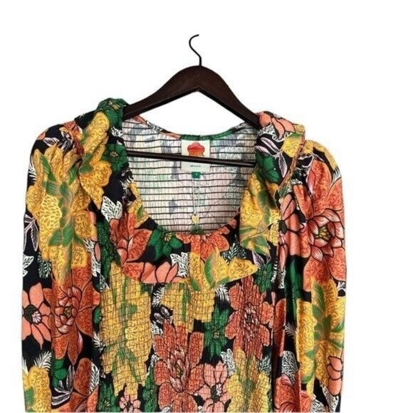 Farm Rio Black  Garden Lenzing Ecovero Viscose Mini Size Small Dress NWT - Picture 6 of 10